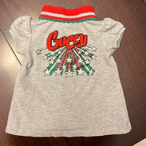 Gucci Babies Puff Sleeve Polo Dress